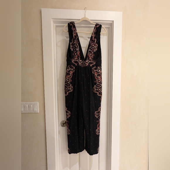 Free People Setting Sun Cotton Jumpsuit M - Picture 6 of 10